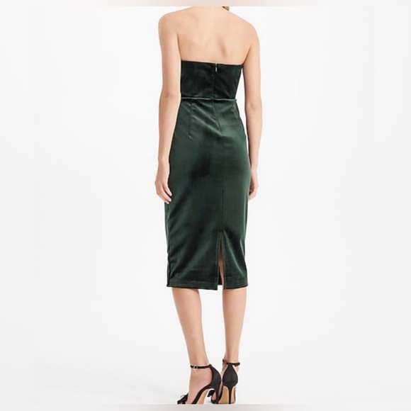Express Velvet Sweetheart Neckline Strapless Midi Sheath Dress | Size: M #790925 - Picture 5 of 15